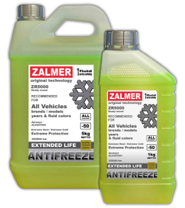 Антифриз ZALMER  ZR5000 ALV (желтый) для любых авто (в тч электромобили) экстрим до -50С