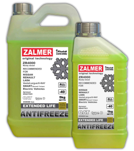 Антифриз ZALMER  ZR4000 NR (желтый) авто с двигателями рено